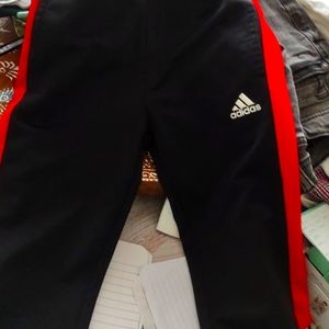 Adidas pants black and red